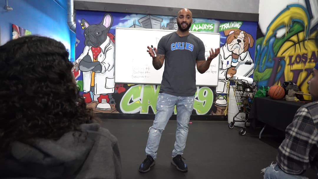 Jas Leverette teaching a training class