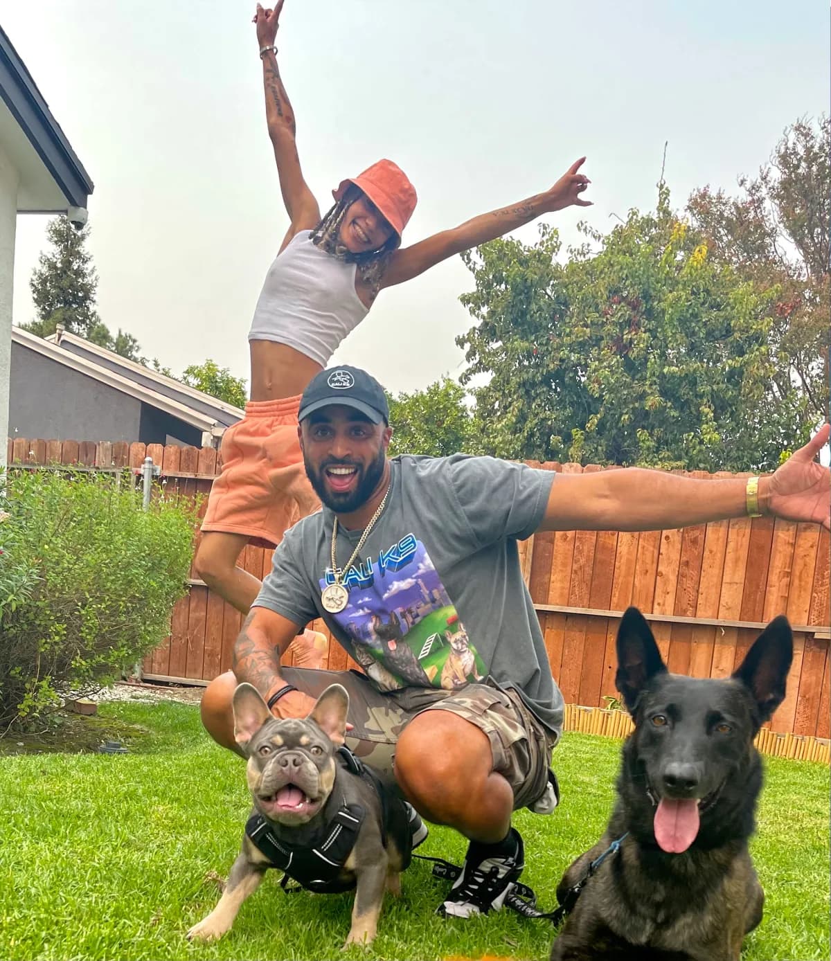 Coi Leray with Cali K9