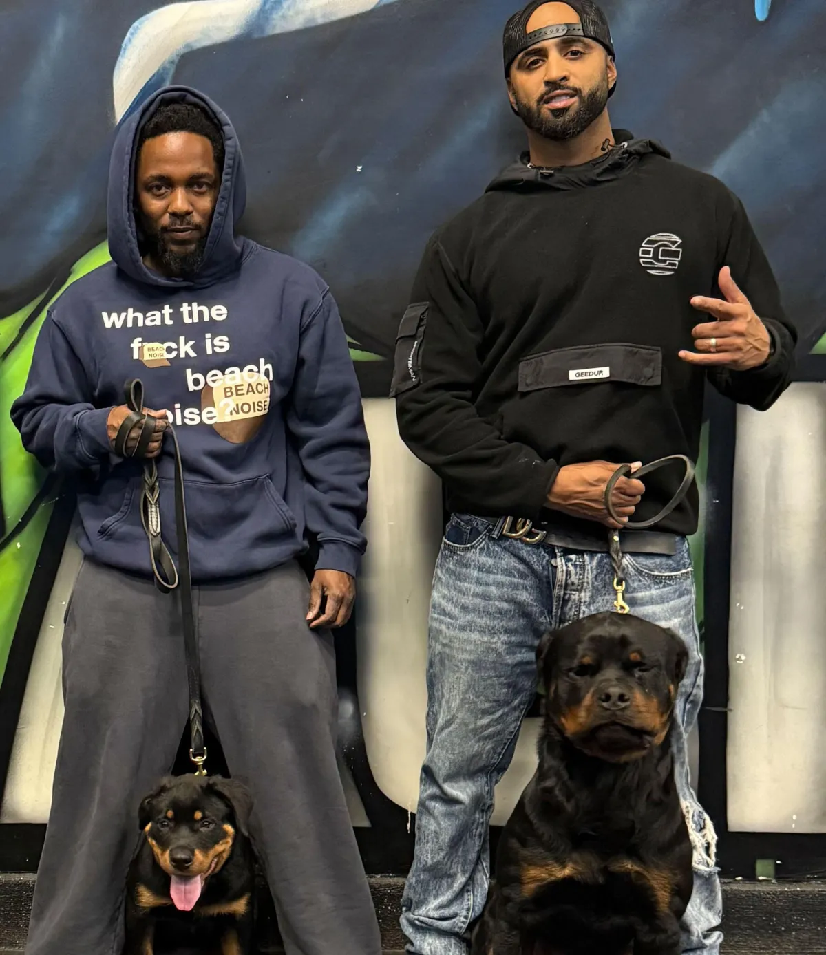 Kendrick Lamar with Cali K9