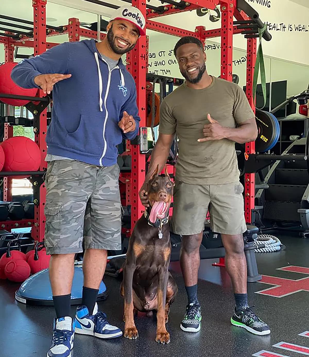 Kevin Hart with Cali K9
