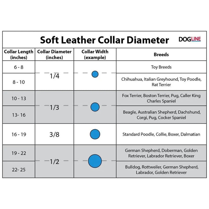 Soft Leather Round Collar Dogline